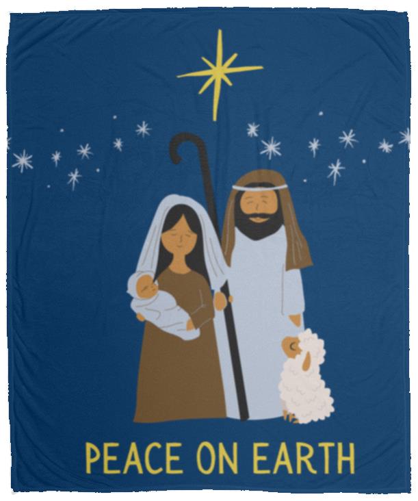 Christmas | Baby Jesus | Cozy Plush Fleece Blanket - 50x60