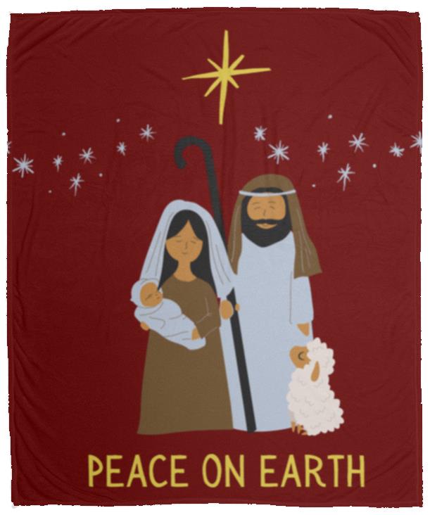 Christmas | Baby Jesus | Cozy Plush Fleece Blanket - 50x60