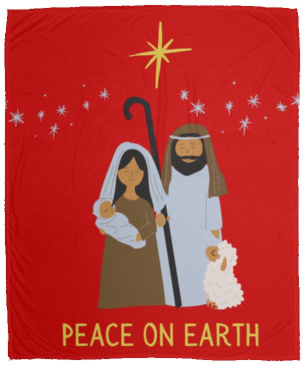 Christmas | Baby Jesus | Cozy Plush Fleece Blanket - 50x60