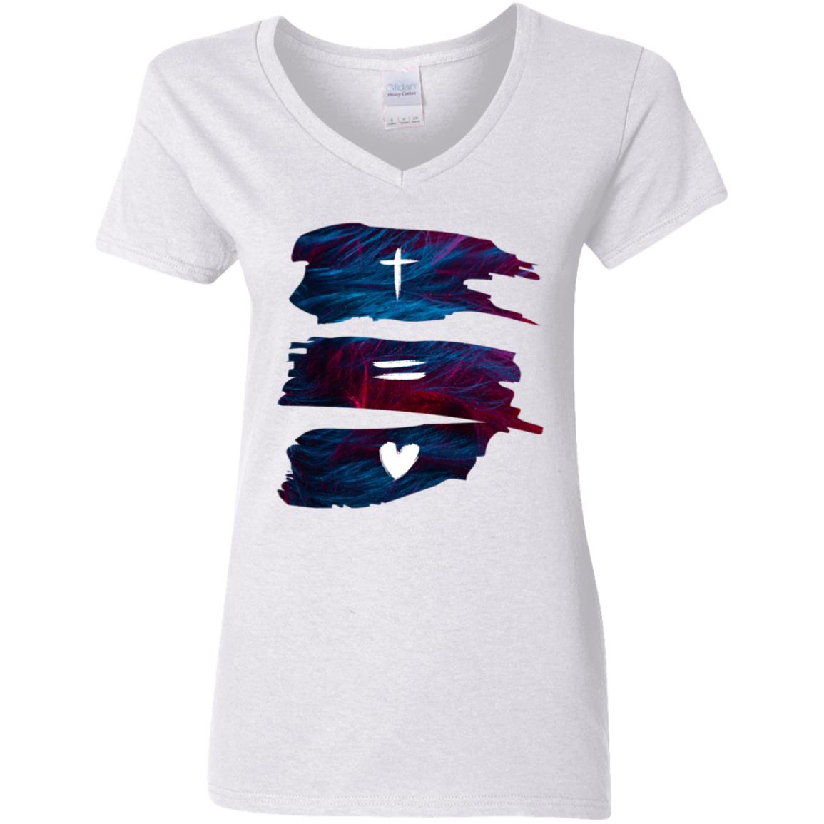 Jesus is Love | Ladies' V-Neck T-Shirt