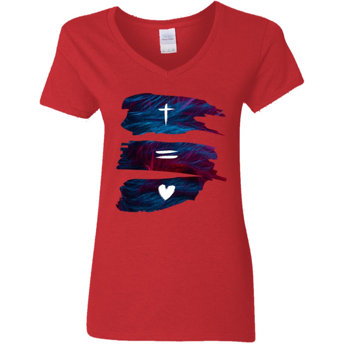 Jesus is Love | Ladies' V-Neck T-Shirt