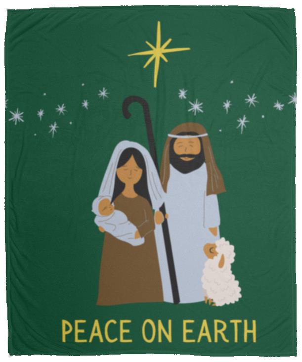 Christmas | Baby Jesus | Cozy Plush Fleece Blanket - 50x60