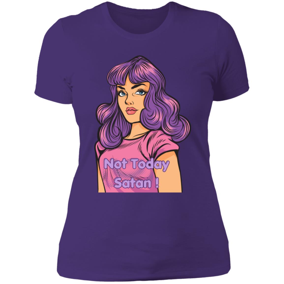 Not Today Satan | Pop Art | Ladies' Boyfriend T-Shirt | Youth