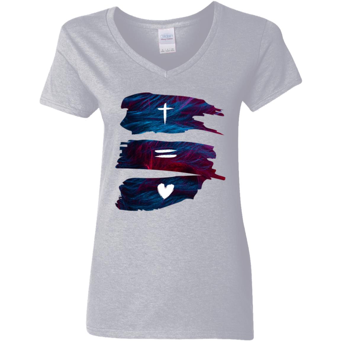 Jesus is Love | Ladies' V-Neck T-Shirt