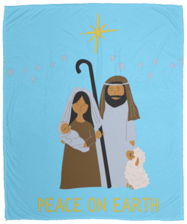 Christmas | Baby Jesus | Cozy Plush Fleece Blanket - 50x60