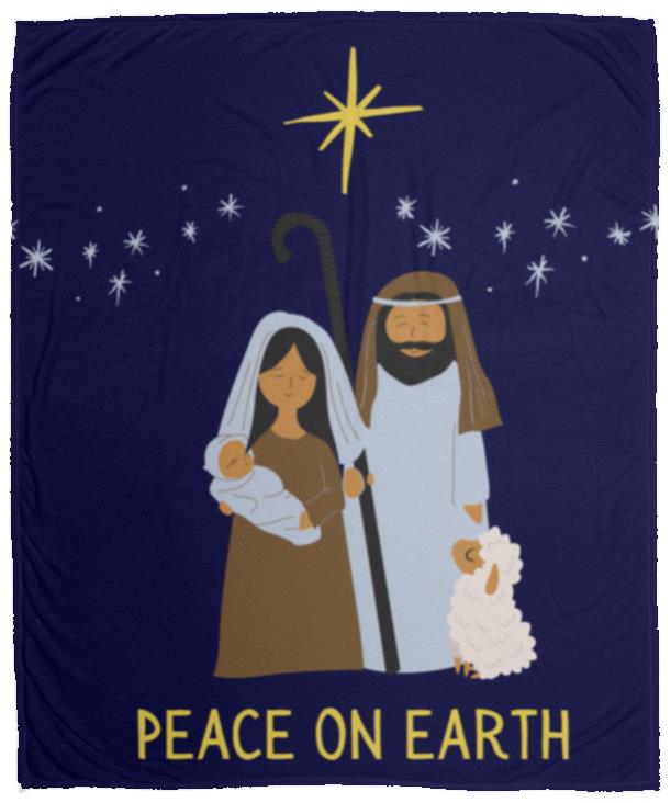 Christmas | Baby Jesus | Cozy Plush Fleece Blanket - 50x60