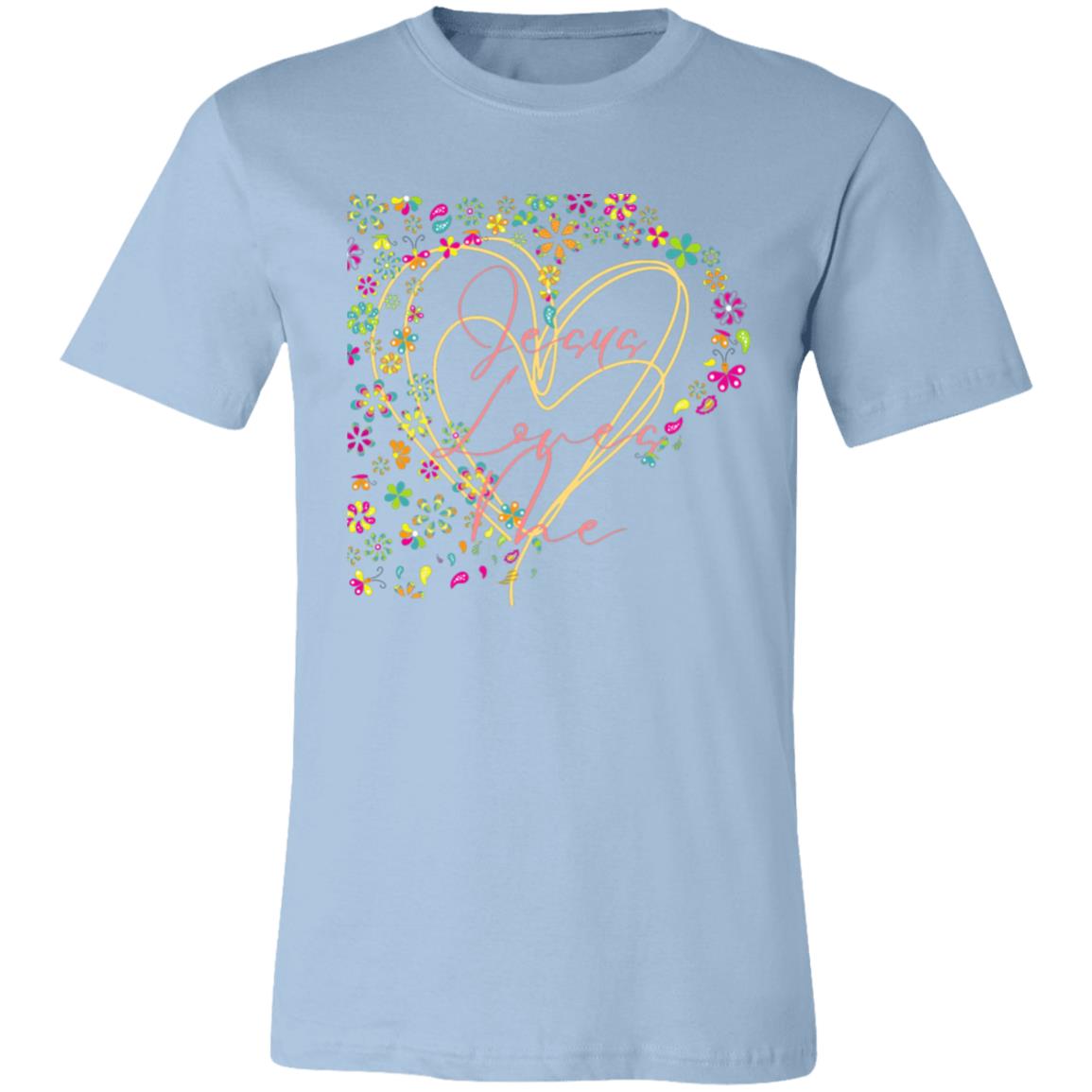 Jesus Loves Me | Floral Fun | Jersey Short-Sleeve T-Shirt