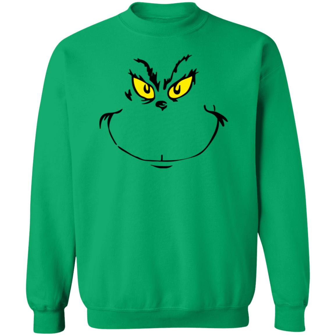 Grinch | Christmas | Funny Crewneck Pullover Sweatshirt