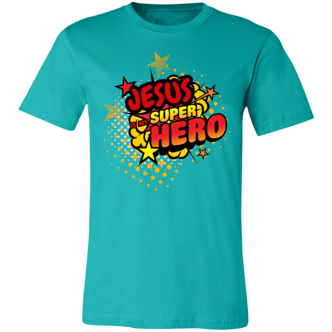 Jesus is my Superhero | Pop Art | Faith Based | Unisex Jersey Short-Sleeve T-Shirt