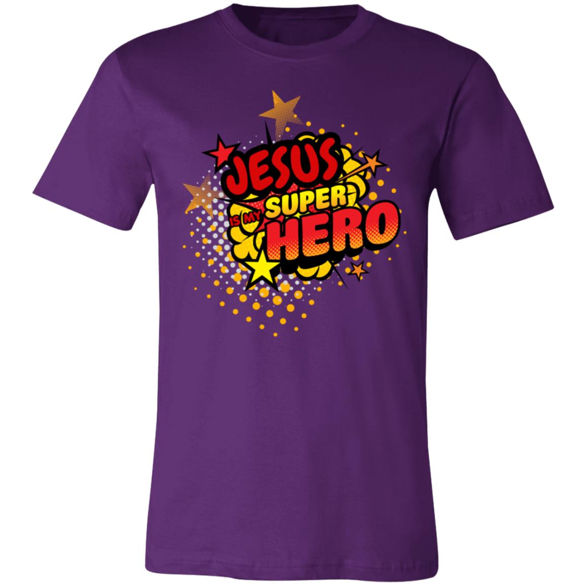 Jesus is my Superhero | Pop Art | Faith Based | Unisex Jersey Short-Sleeve T-Shirt