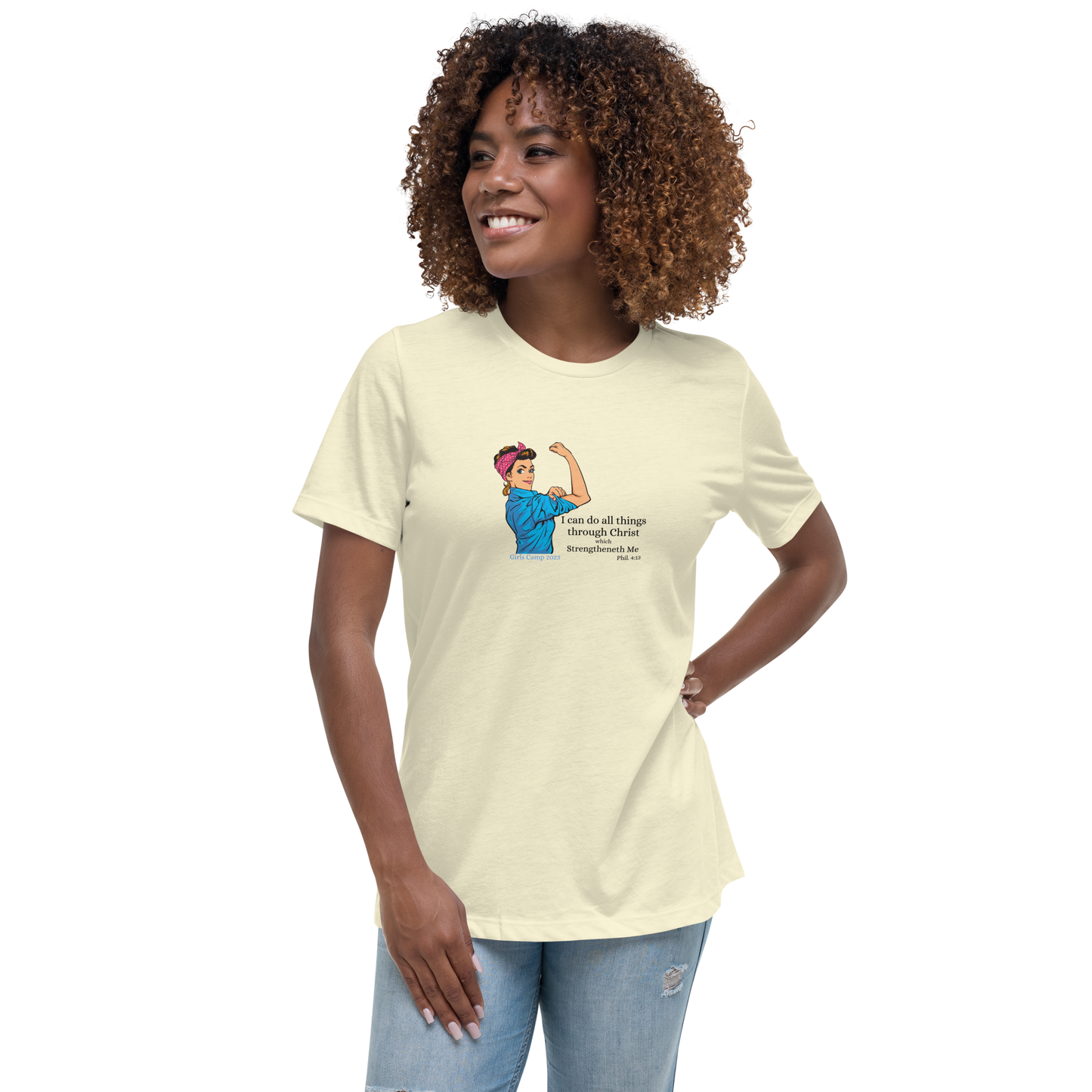 I can do all thing in Christ | Vintage Rosie| Women's Relaxed T-Shirt