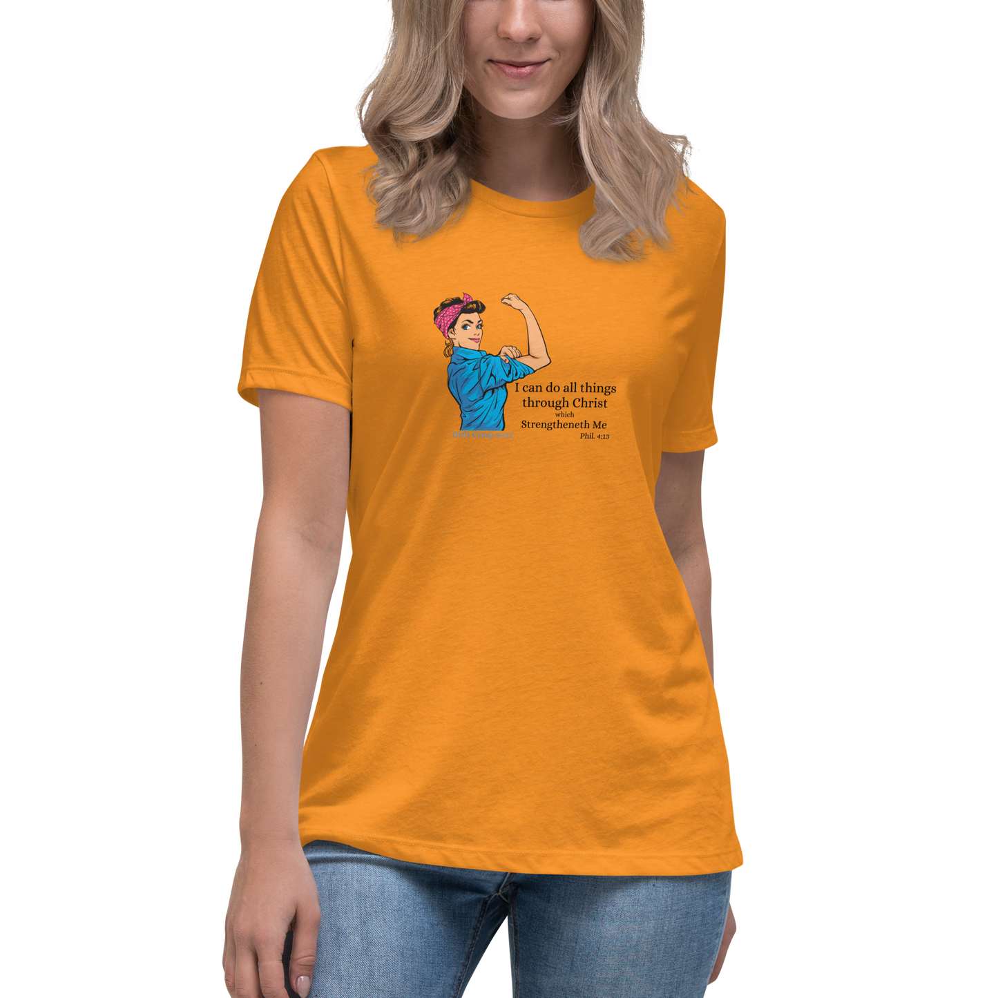 I can do all thing in Christ | Vintage Rosie| Women's Relaxed T-Shirt