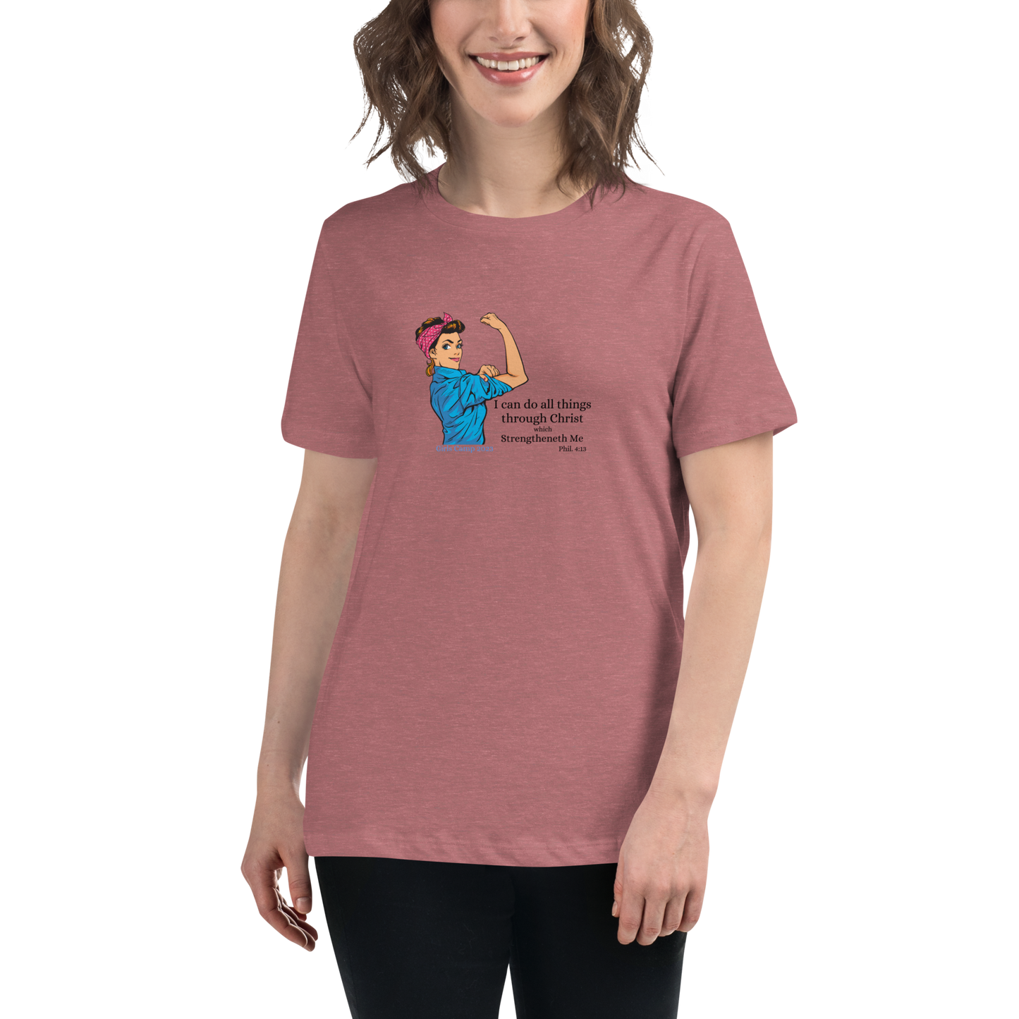 I can do all thing in Christ | Vintage Rosie| Women's Relaxed T-Shirt