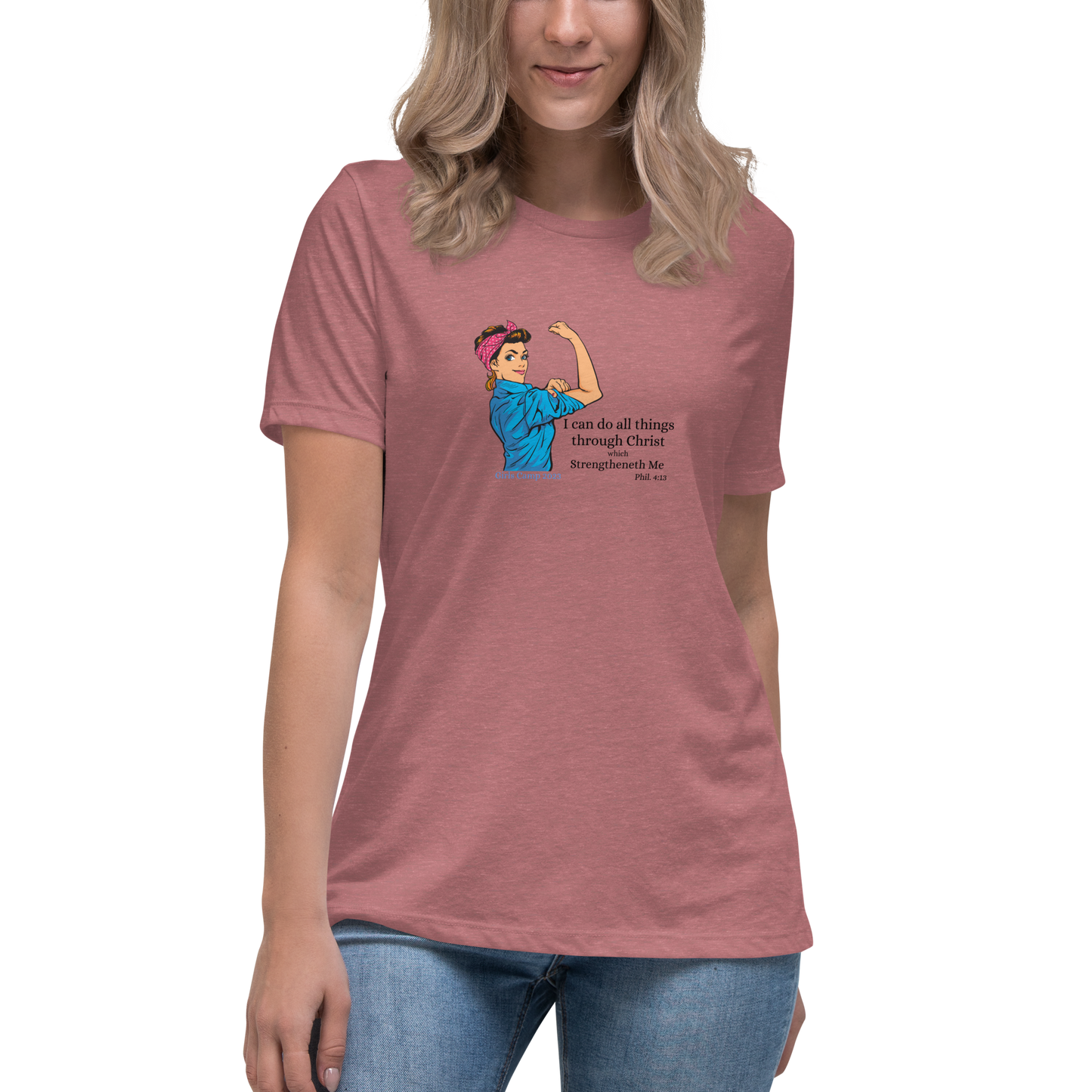 I can do all thing in Christ | Vintage Rosie| Women's Relaxed T-Shirt