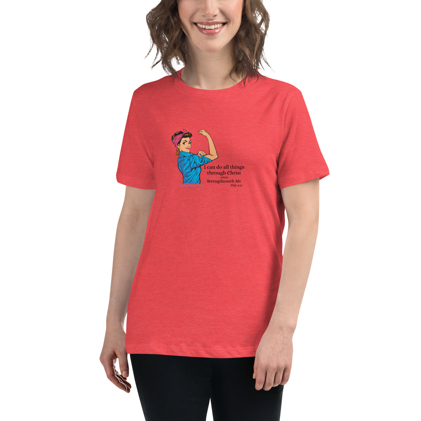 I can do all thing in Christ | Vintage Rosie| Women's Relaxed T-Shirt