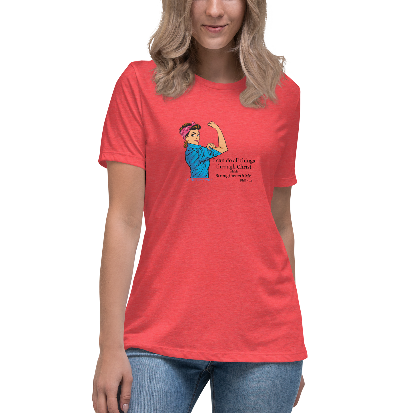 I can do all thing in Christ | Vintage Rosie| Women's Relaxed T-Shirt