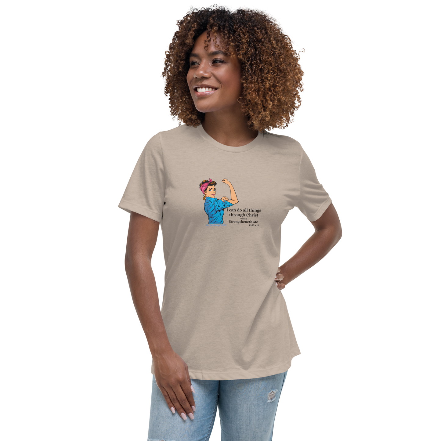 I can do all thing in Christ | Vintage Rosie| Women's Relaxed T-Shirt