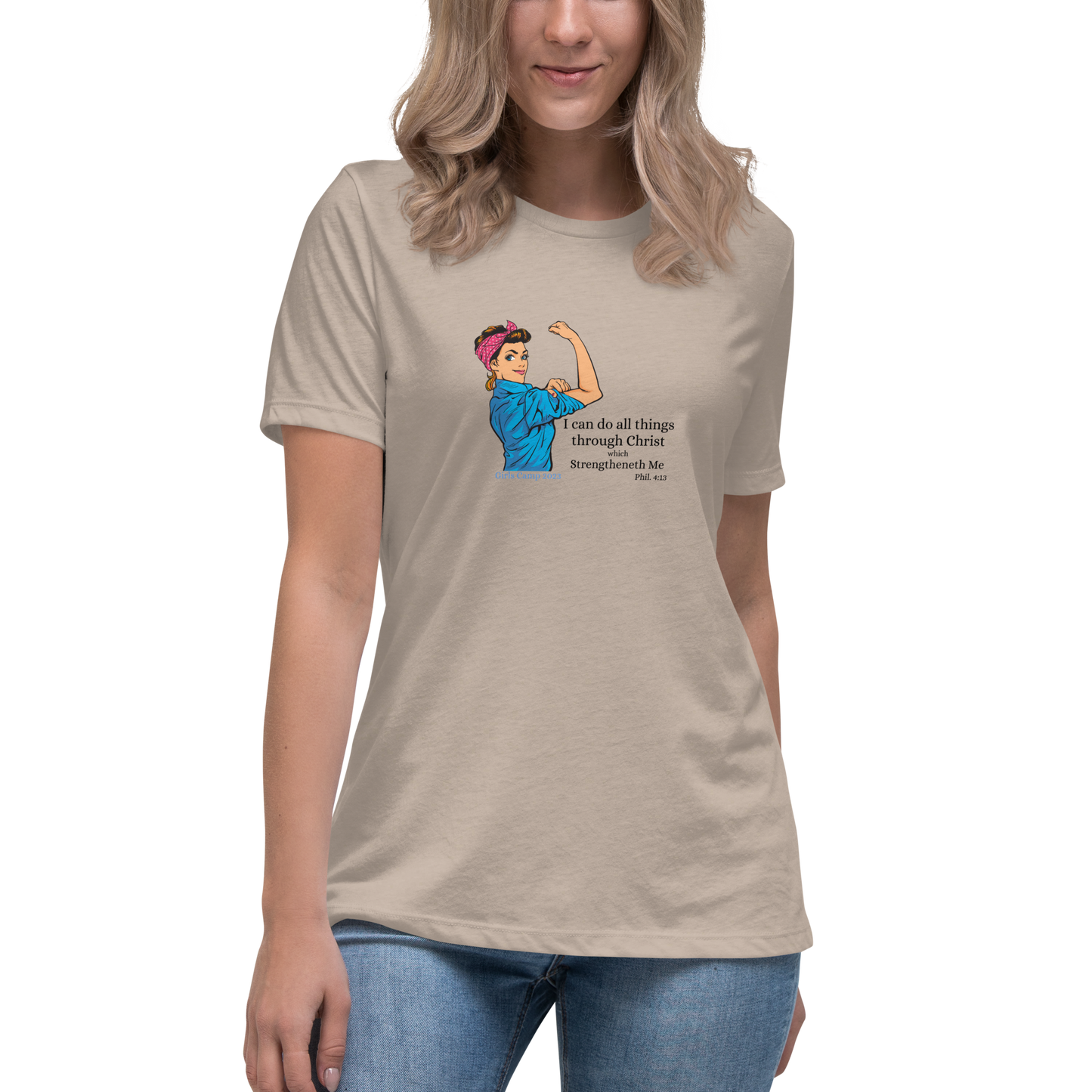 I can do all thing in Christ | Vintage Rosie| Women's Relaxed T-Shirt