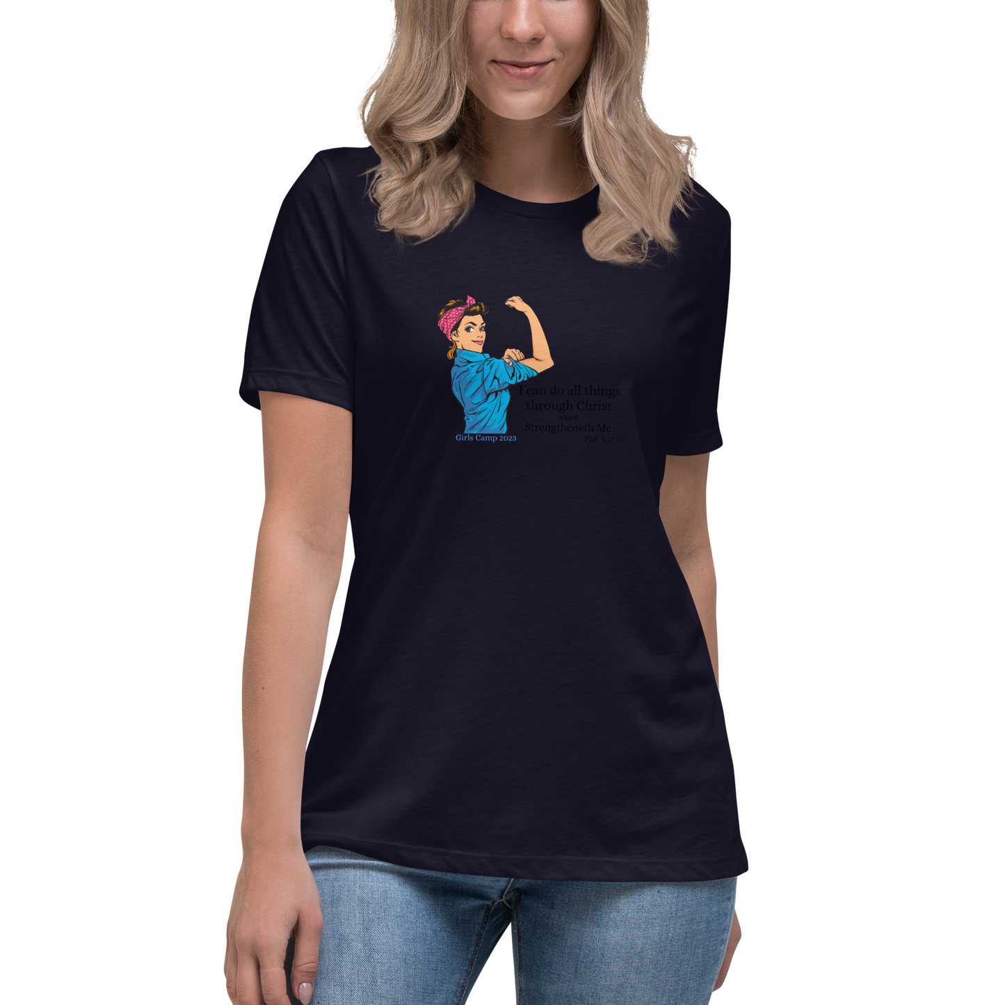 I can do all thing in Christ | Vintage Rosie| Women's Relaxed T-Shirt