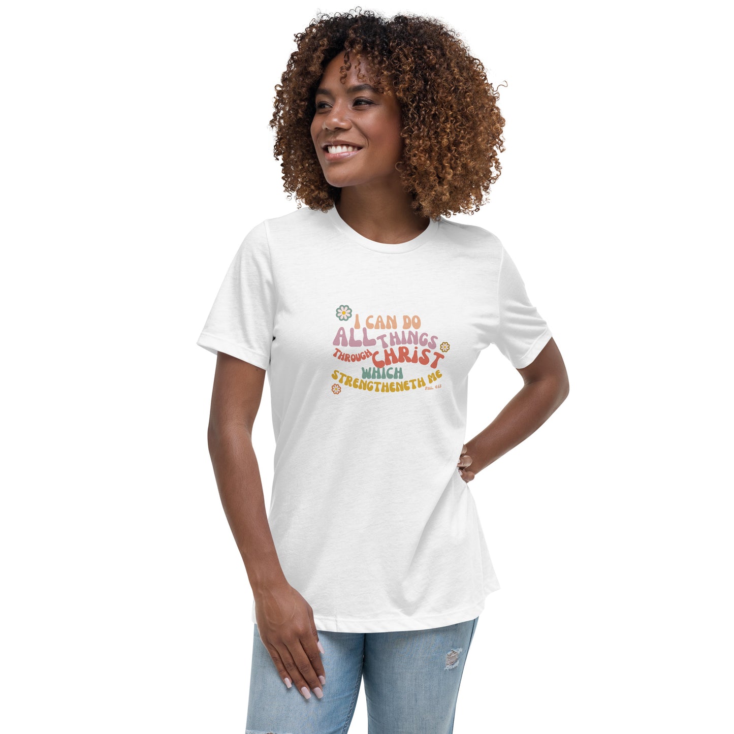 I can do all things through Christ | Retro Vintage | Women's Relaxed T-Shirt