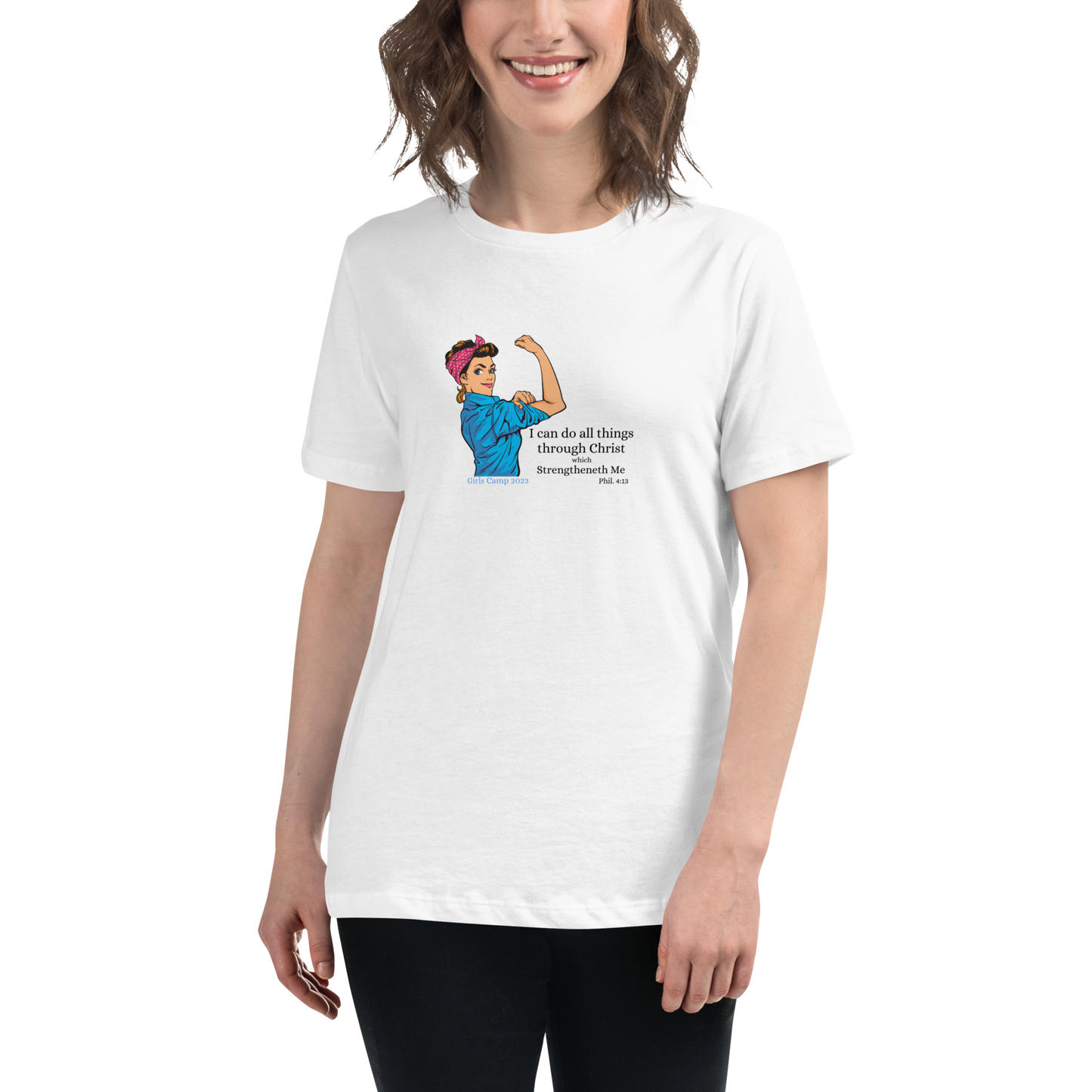 I can do all thing in Christ | Vintage Rosie| Women's Relaxed T-Shirt